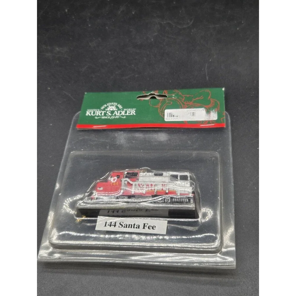 Kurt S Adler 144 Santa Fe Train Car Chrisrmas Ornament Railroad Car
